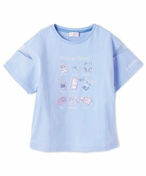 mezzo piano / メゾピアノ Tシャツ | ゲームアイコン　半袖Tシャツ（ブルー）