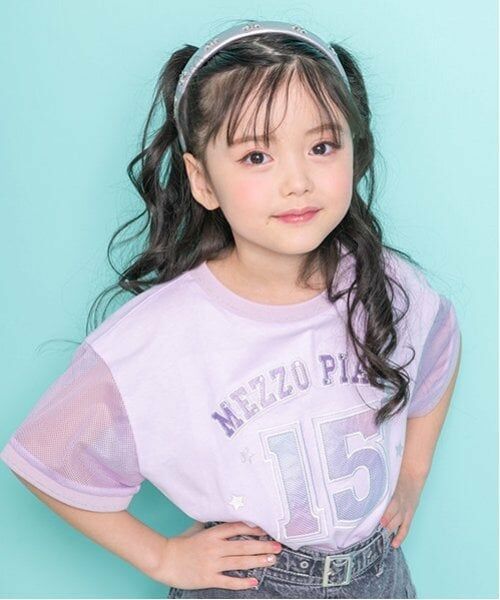 mezzo piano / メゾピアノ Tシャツ | ナンバリング　袖メッシュ半袖Tシャツ | 詳細12