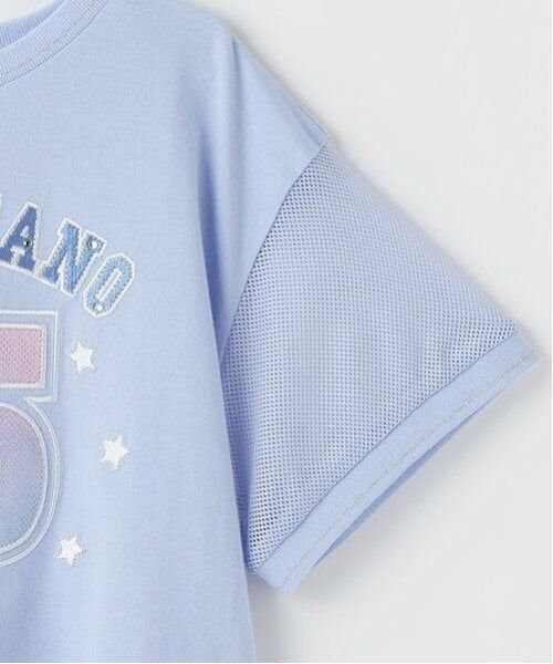 mezzo piano / メゾピアノ Tシャツ | ナンバリング　袖メッシュ半袖Tシャツ | 詳細4