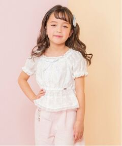 mezzo piano / メゾピアノ シャツ・ブラウス | リボンレース　コットンブラウス