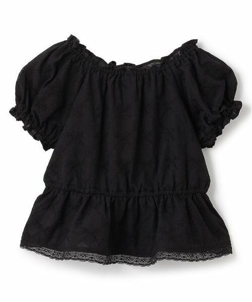 mezzo piano / メゾピアノ シャツ・ブラウス | リボンレース　コットンブラウス | 詳細1