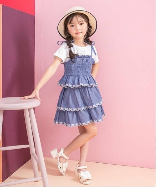 mezzo piano / メゾピアノ Tシャツ | カットワークキャミチュニック＆Tシャツセット | 詳細14