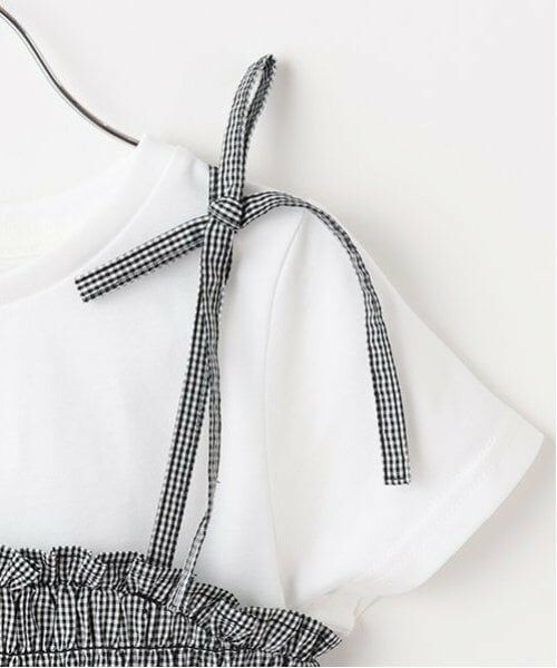 mezzo piano / メゾピアノ Tシャツ | カットワークキャミチュニック＆Tシャツセット | 詳細6