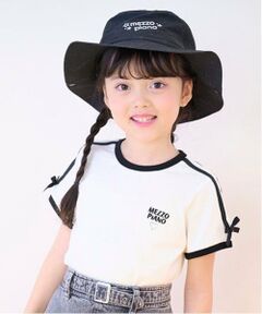 mezzo piano / メゾピアノ Tシャツ | 袖ラインリボン　半袖Tシャツ