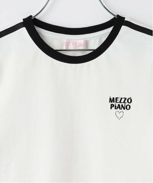 mezzo piano / メゾピアノ Tシャツ | 袖ラインリボン　半袖Tシャツ | 詳細3