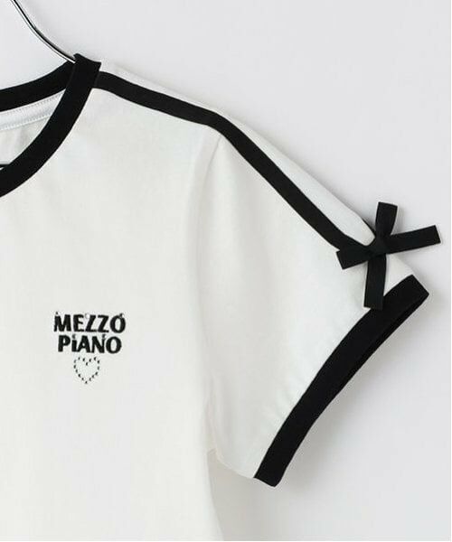 mezzo piano / メゾピアノ Tシャツ | 袖ラインリボン　半袖Tシャツ | 詳細4