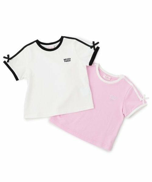 mezzo piano / メゾピアノ Tシャツ | 袖ラインリボン　半袖Tシャツ | 詳細8