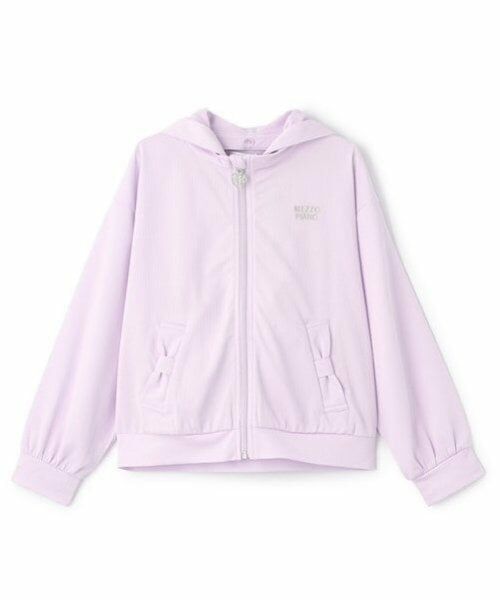 mezzo piano / メゾピアノ パーカー | UVカット　ZIPパーカ（ラベンダー）