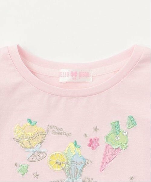 mezzo piano / メゾピアノ Tシャツ | フルーツシャーベットアップリケ　半袖Tシャツ | 詳細3