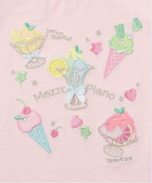 mezzo piano / メゾピアノ Tシャツ | フルーツシャーベットアップリケ　半袖Tシャツ | 詳細4
