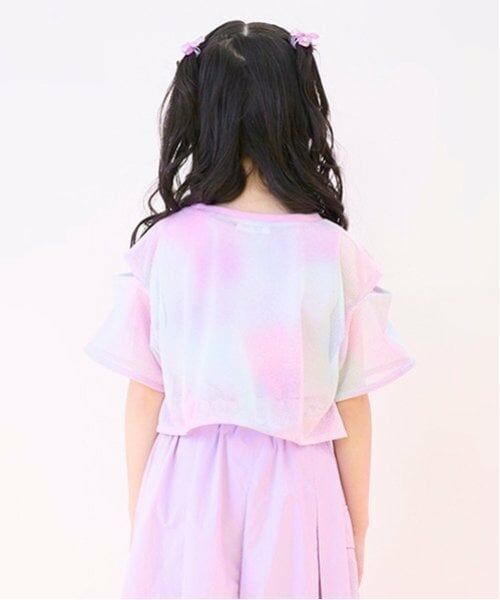 mezzo piano / メゾピアノ Tシャツ | タイダイ風肩開メッシュ＆タンクトップセット | 詳細18
