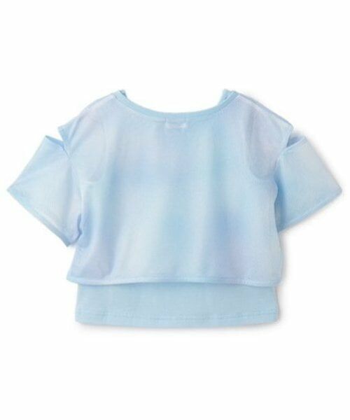 mezzo piano / メゾピアノ Tシャツ | タイダイ風肩開メッシュ＆タンクトップセット | 詳細2