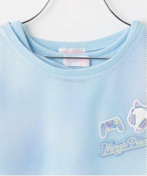 mezzo piano / メゾピアノ Tシャツ | タイダイ風肩開メッシュ＆タンクトップセット | 詳細4