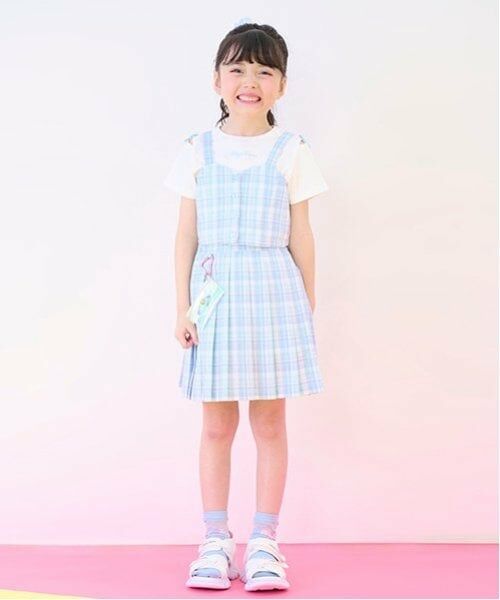 mezzo piano / メゾピアノ Tシャツ | チェックビスチェ＆半袖Tシャツセット | 詳細19