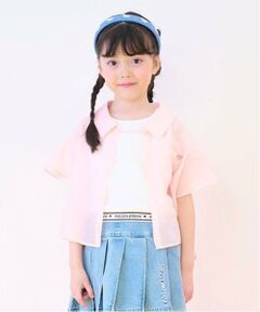 mezzo piano / メゾピアノ シャツ・ブラウス | シアーシャツ＆ロゴリブタンクトップセット