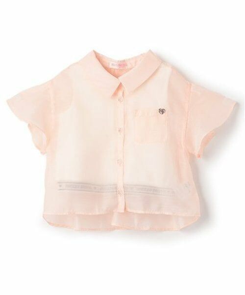 mezzo piano / メゾピアノ シャツ・ブラウス | シアーシャツ＆ロゴリブタンクトップセット | 詳細1