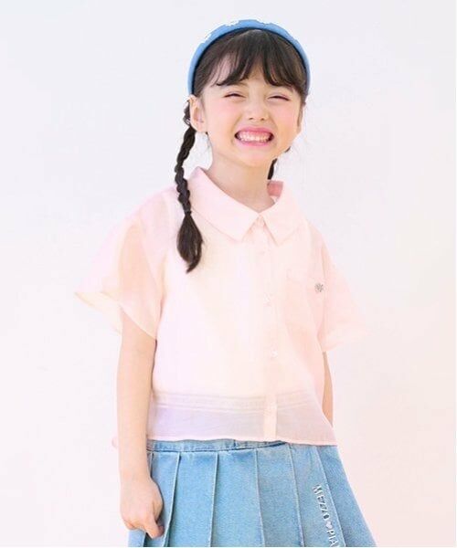 mezzo piano / メゾピアノ シャツ・ブラウス | シアーシャツ＆ロゴリブタンクトップセット | 詳細19