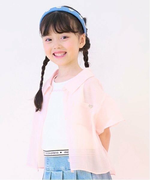 mezzo piano / メゾピアノ シャツ・ブラウス | シアーシャツ＆ロゴリブタンクトップセット | 詳細20