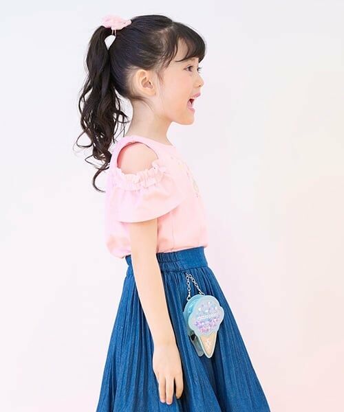 mezzo piano / メゾピアノ Tシャツ | ネックレス刺しゅう　肩開き2way半袖Tシャツ | 詳細19