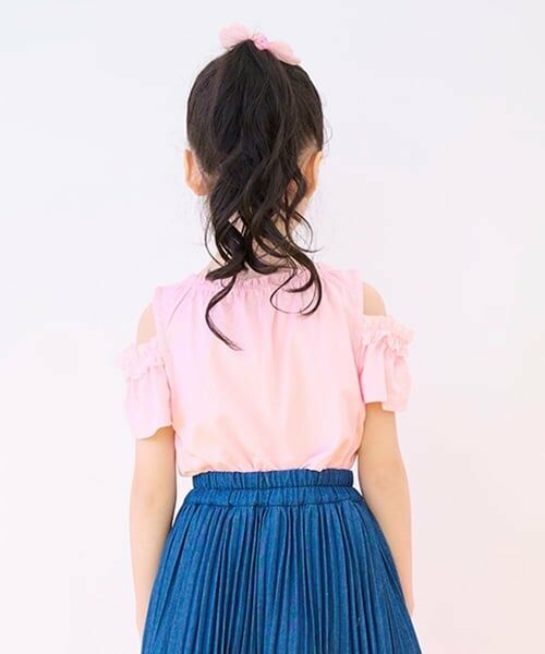 mezzo piano / メゾピアノ Tシャツ | ネックレス刺しゅう　肩開き2way半袖Tシャツ | 詳細20