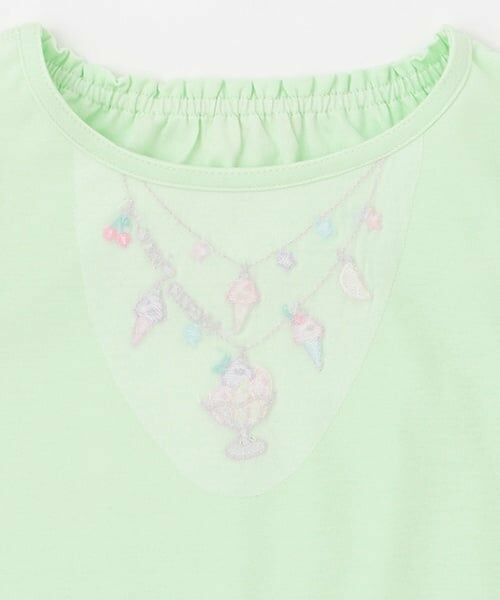 mezzo piano / メゾピアノ Tシャツ | ネックレス刺しゅう　肩開き2way半袖Tシャツ | 詳細4