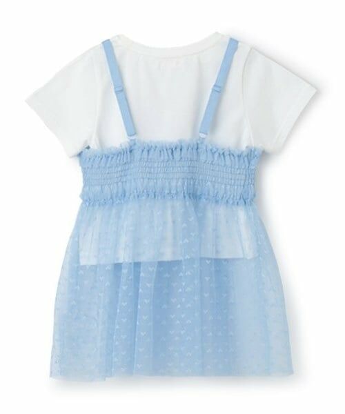 mezzo piano / メゾピアノ その他トップス | チュールチュニック　レイヤード半袖Tシャツ | 詳細1