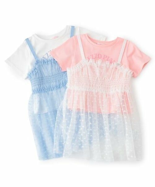 mezzo piano / メゾピアノ その他トップス | チュールチュニック　レイヤード半袖Tシャツ | 詳細11