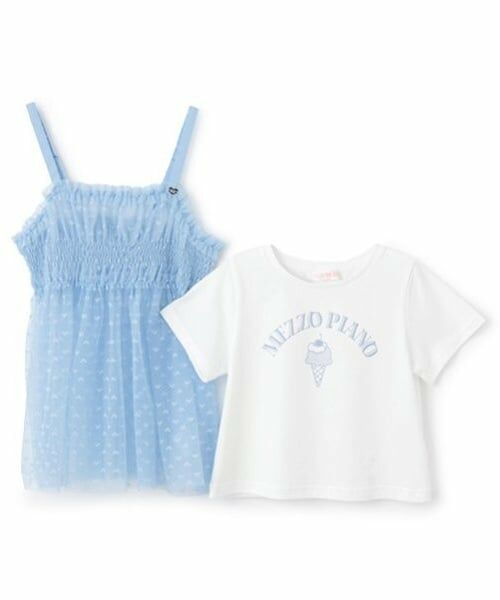 mezzo piano / メゾピアノ その他トップス | チュールチュニック　レイヤード半袖Tシャツ | 詳細2