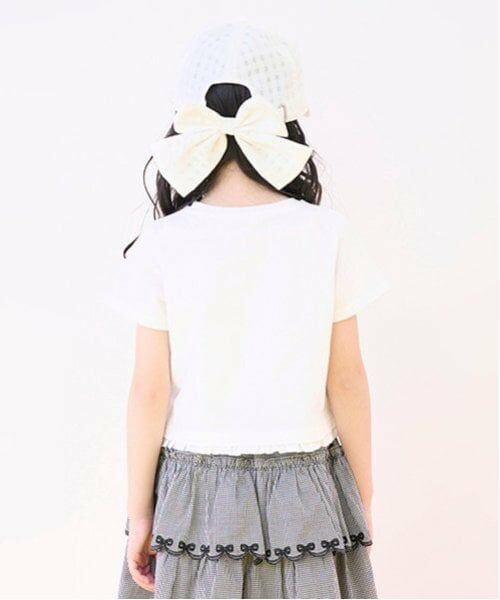 mezzo piano / メゾピアノ Tシャツ | リボンアップリケ　半袖Tシャツ | 詳細13