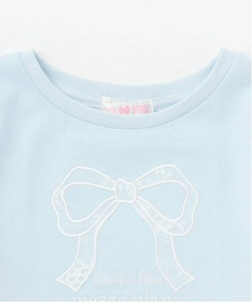 mezzo piano / メゾピアノ Tシャツ | リボンアップリケ　半袖Tシャツ | 詳細2