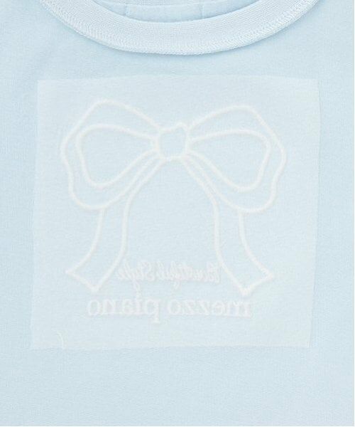 mezzo piano / メゾピアノ Tシャツ | リボンアップリケ　半袖Tシャツ | 詳細4