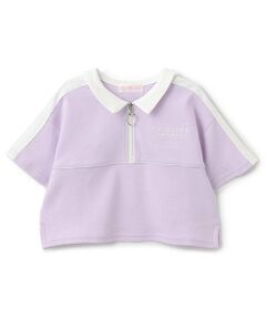 mezzo piano / メゾピアノ Tシャツ | 接触冷感　ハーフZIP　ルーズトップス