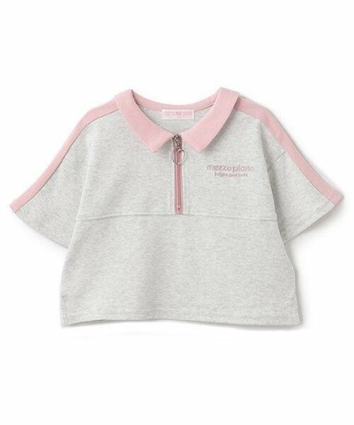 mezzo piano / メゾピアノ Tシャツ | 接触冷感　ハーフZIP　ルーズトップス | 詳細1