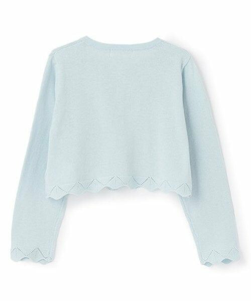 mezzo piano / メゾピアノ ブルゾン | 透かしスカラップ　ニットボレロ | 詳細1