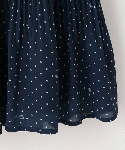 mezzo piano / メゾピアノ ミニ丈・ひざ丈ワンピース | レース衿　ドットプリーツワンピース | 詳細6