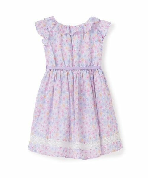 mezzo piano / メゾピアノ ミニ丈・ひざ丈ワンピース | 水彩花柄プリント　ワンピース | 詳細1