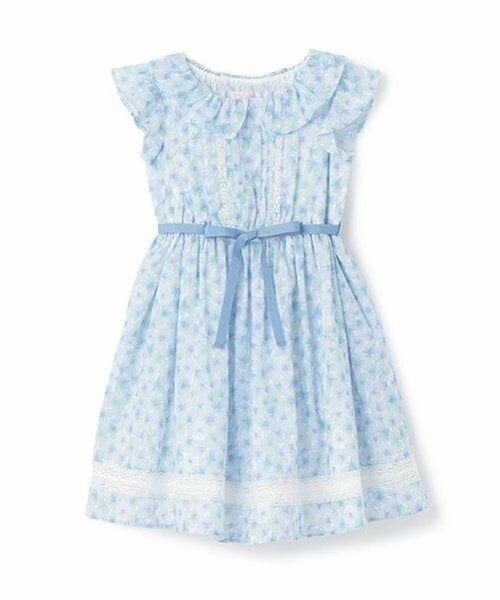 mezzo piano / メゾピアノ ミニ丈・ひざ丈ワンピース | 水彩花柄プリント　ワンピース | 詳細10