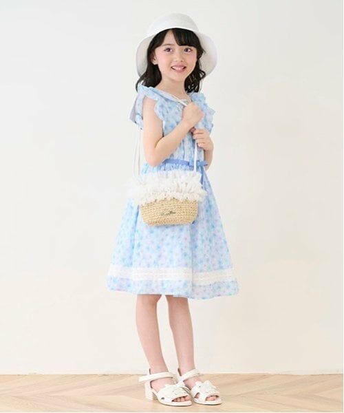 mezzo piano / メゾピアノ ミニ丈・ひざ丈ワンピース | 水彩花柄プリント　ワンピース | 詳細12