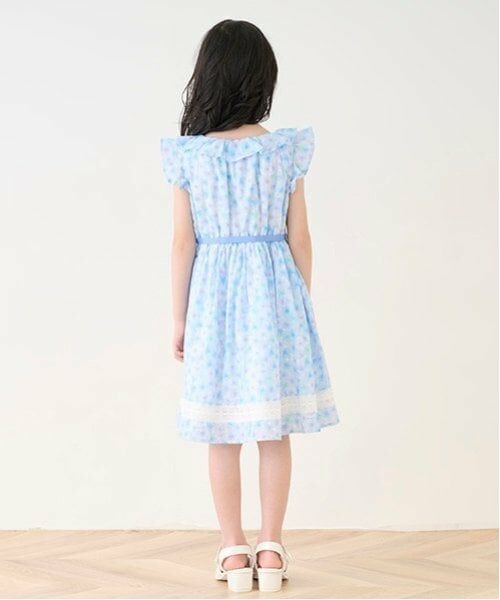 mezzo piano / メゾピアノ ミニ丈・ひざ丈ワンピース | 水彩花柄プリント　ワンピース | 詳細14