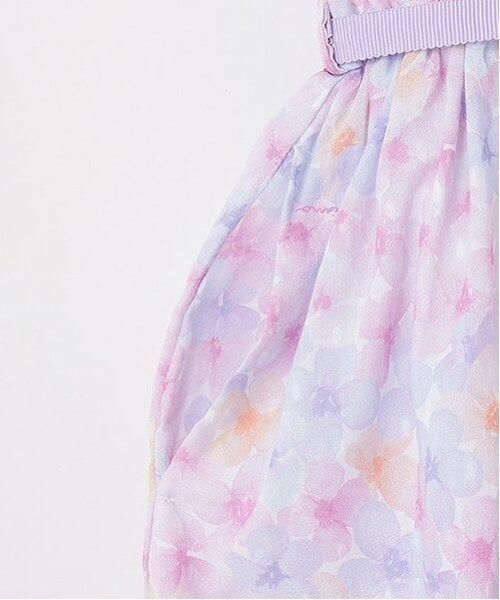 mezzo piano / メゾピアノ ミニ丈・ひざ丈ワンピース | 水彩花柄プリント　ワンピース | 詳細5