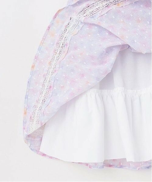 mezzo piano / メゾピアノ ミニ丈・ひざ丈ワンピース | 水彩花柄プリント　ワンピース | 詳細7