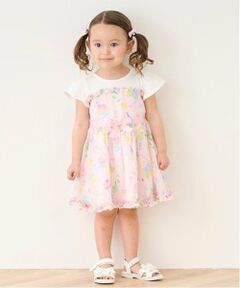 mezzo piano / メゾピアノ ミニ丈・ひざ丈ワンピース | フルーツシャーベット柄　ワンピース