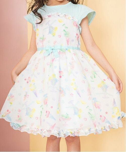 mezzo piano / メゾピアノ ミニ丈・ひざ丈ワンピース | フルーツシャーベット柄　ワンピース | 詳細14