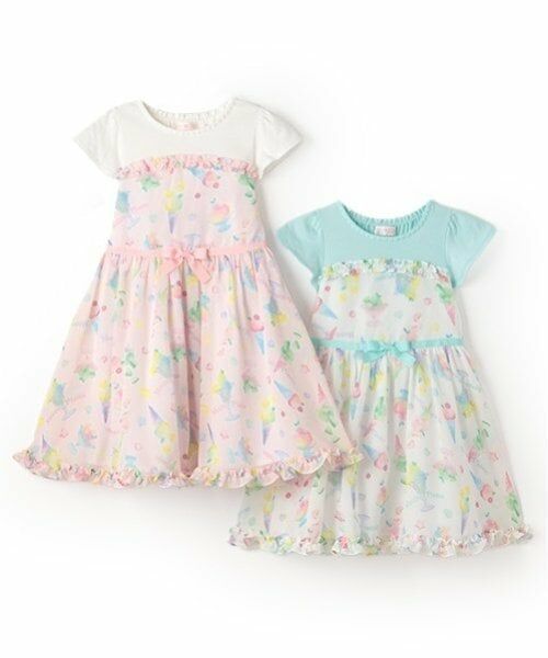 mezzo piano / メゾピアノ ミニ丈・ひざ丈ワンピース | フルーツシャーベット柄　ワンピース | 詳細8