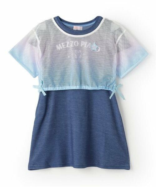 mezzo piano / メゾピアノ ミニ丈・ひざ丈ワンピース | グラデーションメッシュ＆ワンピースセット | 詳細1