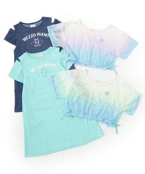 mezzo piano / メゾピアノ ミニ丈・ひざ丈ワンピース | グラデーションメッシュ＆ワンピースセット | 詳細16