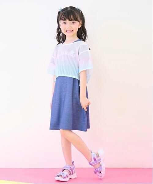 mezzo piano / メゾピアノ ミニ丈・ひざ丈ワンピース | グラデーションメッシュ＆ワンピースセット | 詳細18