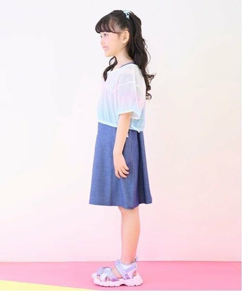 mezzo piano / メゾピアノ ミニ丈・ひざ丈ワンピース | グラデーションメッシュ＆ワンピースセット | 詳細19