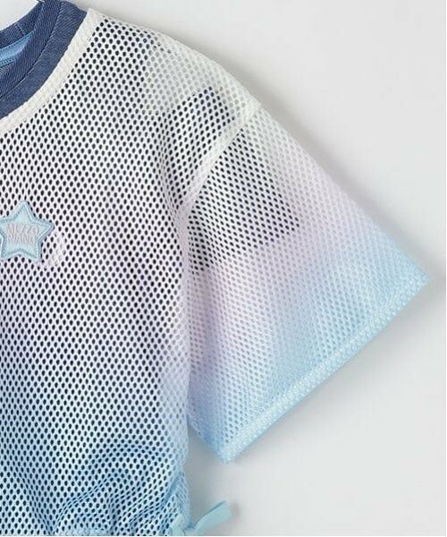 mezzo piano / メゾピアノ ミニ丈・ひざ丈ワンピース | グラデーションメッシュ＆ワンピースセット | 詳細6