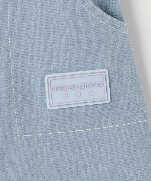 mezzo piano / メゾピアノ ミニ・ひざ丈スカート | グラデーション・デニム ロゴテープサロペットスカート | 詳細5